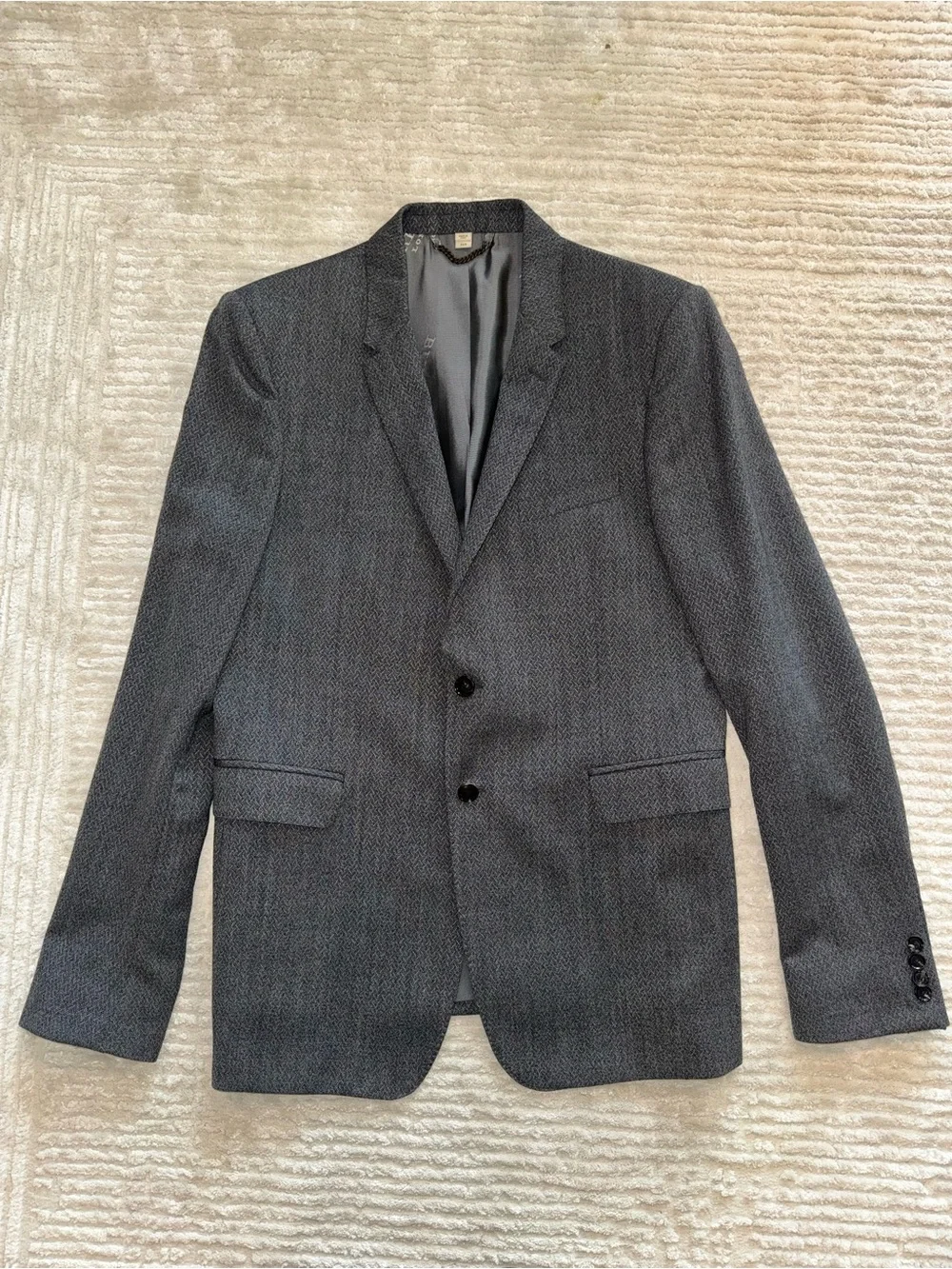 Burberry Gray Men's 2-Piece Notch Lapel Suit